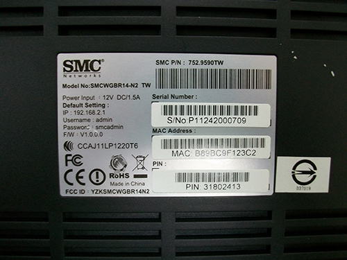 SMC 智邦 網路產品 原廠序號: P11242000709